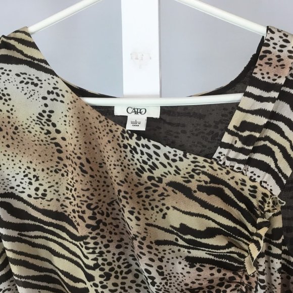 Cato Animal Print Top - Picture 4 of 4